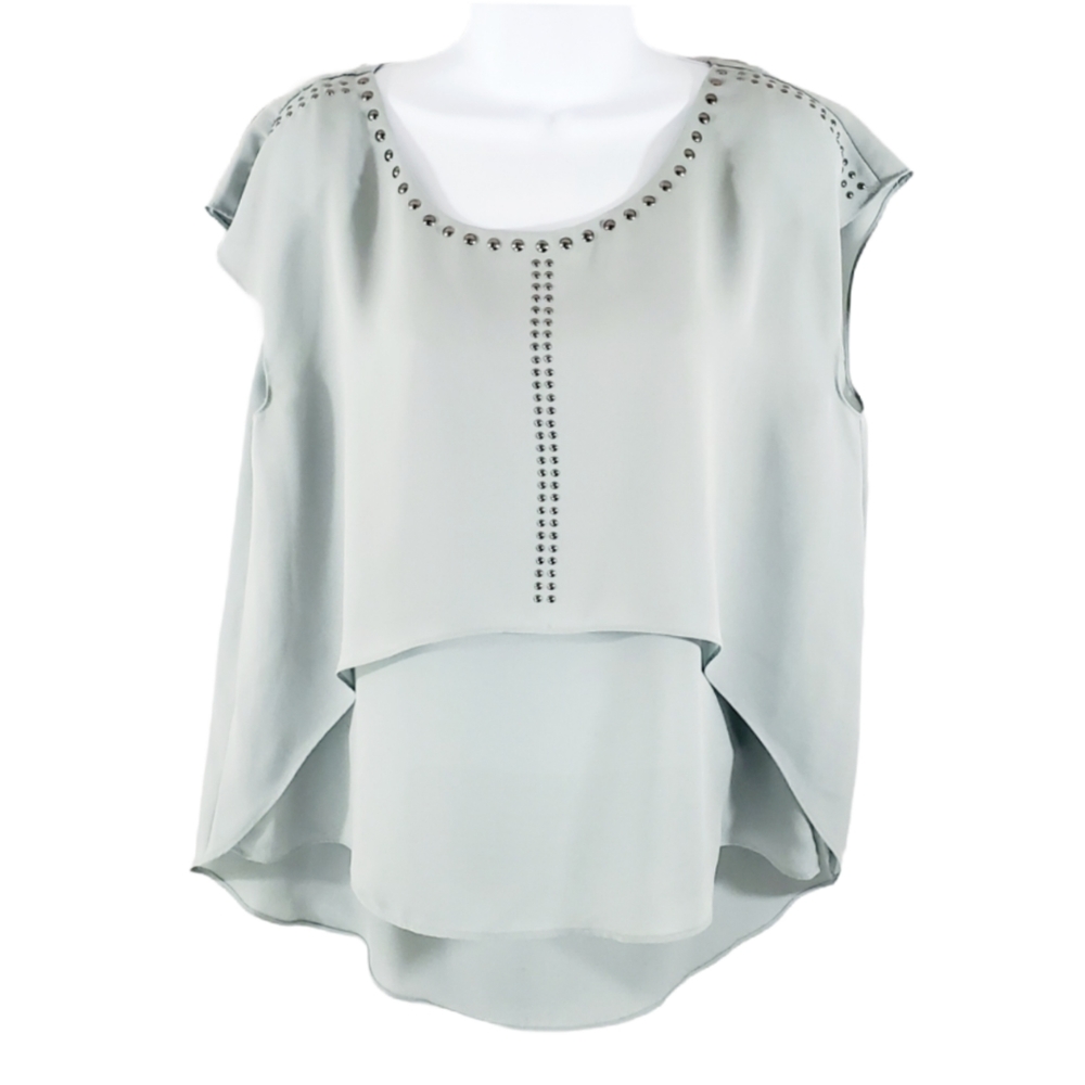 Jennifer Lopez Short Sleeve Studded Top